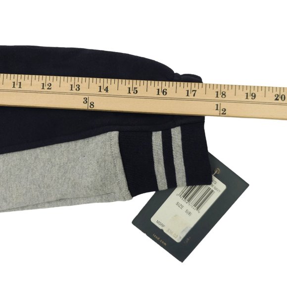 Izod Jeans Quarter Zip Pullover Sweatshirt Top Boys Size S/8 Navy Blue Gray NEW - Picture 5 of 16